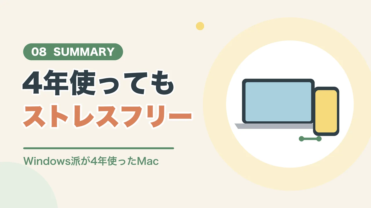 Macを4年使ったまとめ（MacとiPhoneのイラスト）
